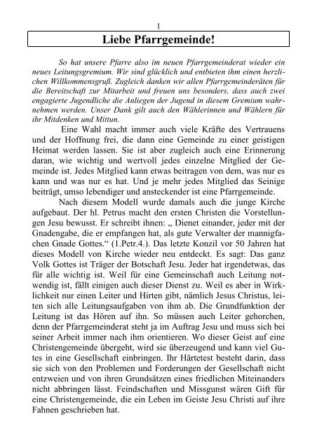 Pfarrblatt SOMMER 2012 - Texte - Pfarre Bad Vigaun