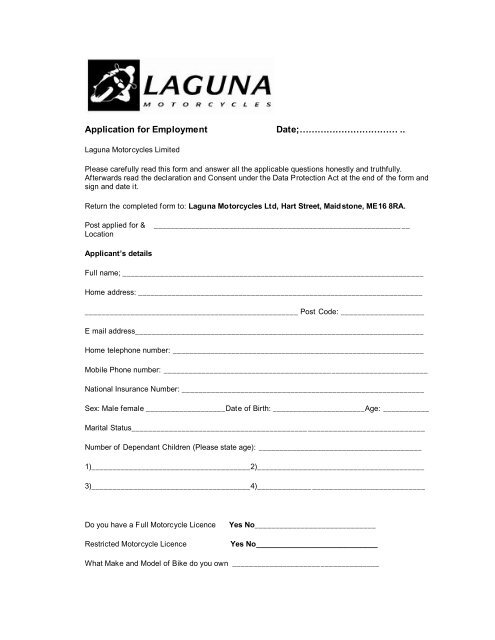 Application Form