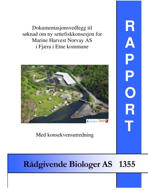 Dokumentasjonsvedlegg til sÃ¸knad om ny settefiskkonsesjon for ...