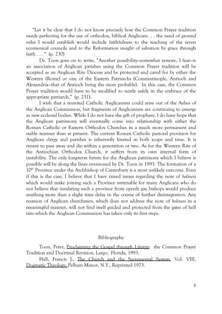 THE CHURCH AS HOLY A Paper Written and Delivered by The Rev ...
