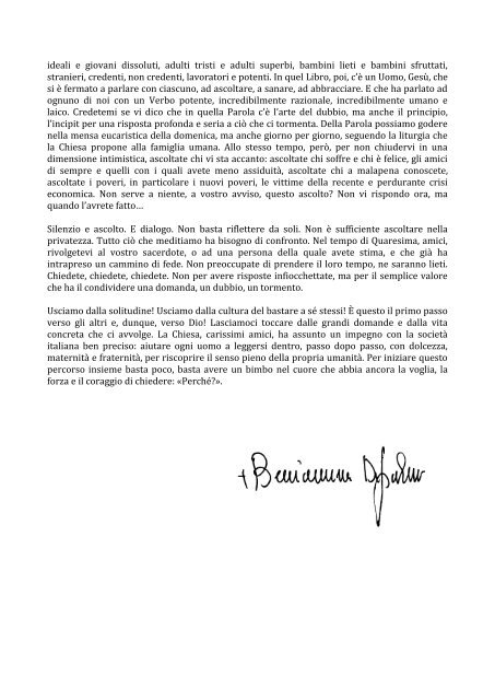 Quaresima, la possibilitÃ  di un tempo âdi ... - Diocesi di Nola