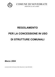 regolamento uso spazi comunali - Comune di Novedrate