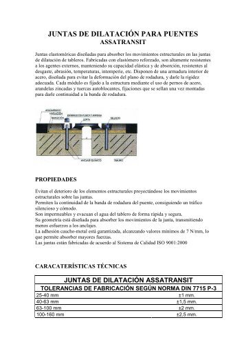 JUNTAS DE DILATACIÃN PARA PUENTES - Assa