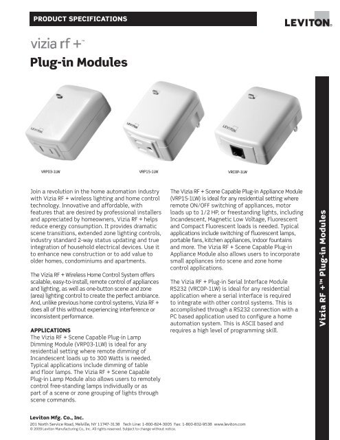 Plug-in Modules - Leviton.com