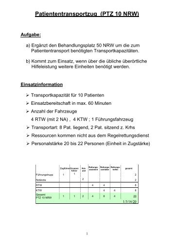 PTZ 10 NRW Taschenkarten