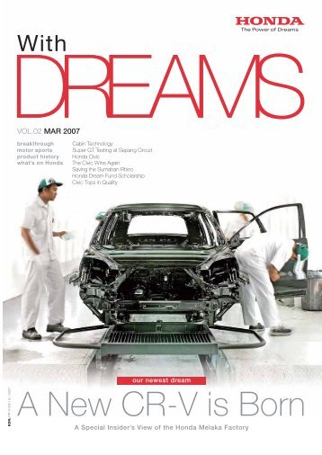 With DREAMS Magazine Vol.2 - Honda
