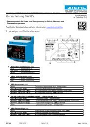 Kurzanleitung SW32V - Ziehl industrie-elektronik GmbH + Co KG