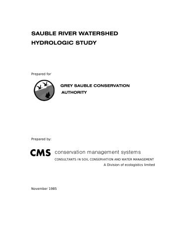 Sauble River Watershed Hydrologic Study - Ontario Agri ...