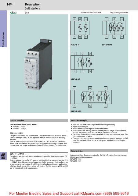 Soft starters DS and DM - Moeller Electric Parts