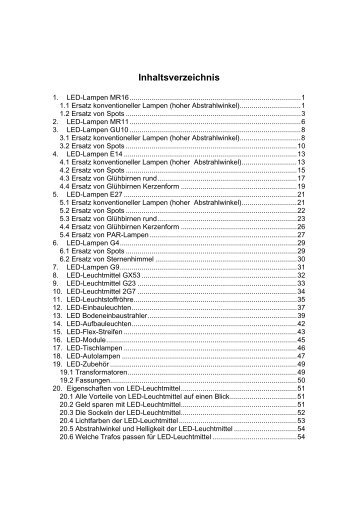 20. Eigenschaften von LED-Leuchtmittel - Shoplight