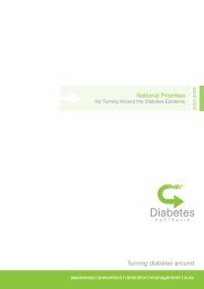Turning diabetes around National Priorities - Diabetes Australia