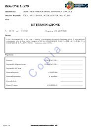 REGIONE LAZIO DETERMINAZIONE - Il portale del lavoro della ...