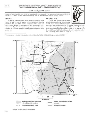 Gravity and Magnetic Profile from Camperville to the Saskatchewan ...