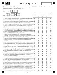 5 Factor Mind Questionnaire (27 - the Center on Early Adolescence