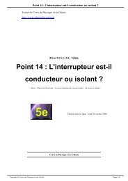 Point 14 : L'interrupteur est-il conducteur ou isolant ? - Cours de ...