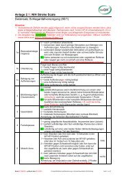 Anlage 2.1: NIH Stroke Scale Datensatz ... - GeQiK