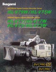 DVCPRO50 Digital Camera / Recorder Series DVCPRO ... - Ikegami