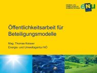 Mag. Thomas Koisser - Energie- und Umweltagentur NÃ