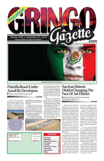 November 22nd 2010 - the Gringo Gazette