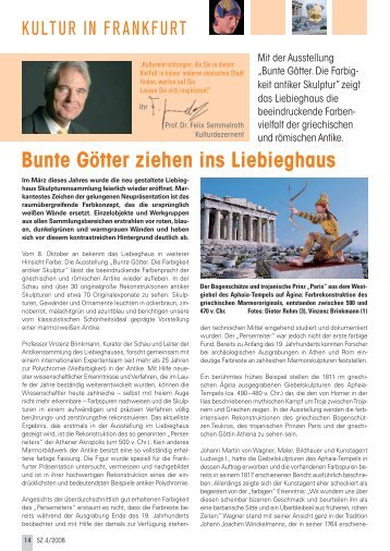 Bunte Götter ziehen ins Liebieghaus - Senioren Zeitschrift Frankfurt