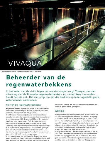 Beheerder van de regenwaterbekkens - Vivaqua