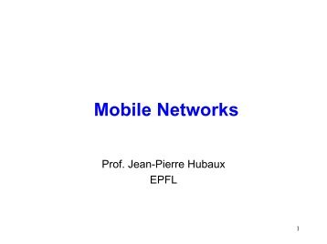 Mobile Networks - People - EPFL