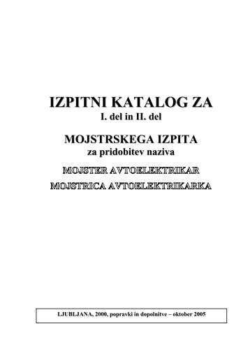 IZPITNI KATALOG ZA - OZS