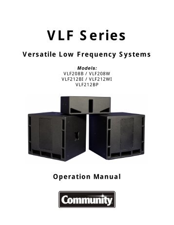 VLF208 - Community Professional Loudspeakers