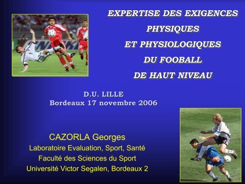 EXPERTISE DES EXIGENCES PHYSIQUES ET PHYSIOLOGIQUES ...