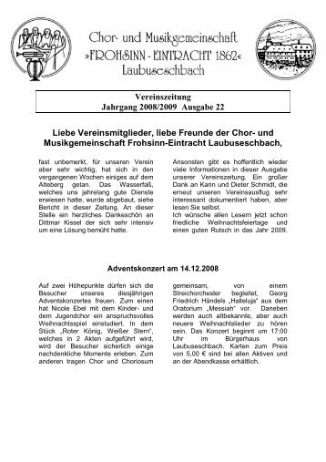 Vereinszeitung Jahrgang 2008/2009 Ausgabe 22 Liebe ... - CMG-LE
