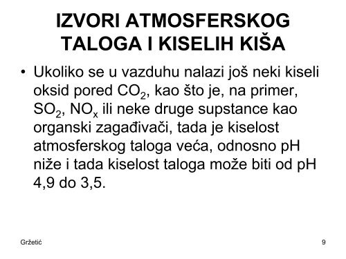 ATMOSFERSKI TALOG I KISELE KISE.pdf - Hemijski fakultet ...