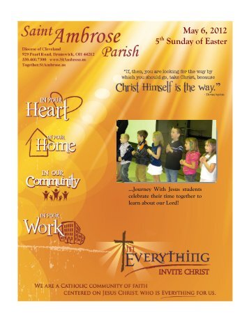 May 6, 2012 5th Sunday of Easter - St. Ambrose Catholic Parish