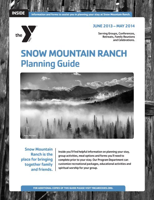 Snow Mountain Ranch Group Planning Guide for June 2013