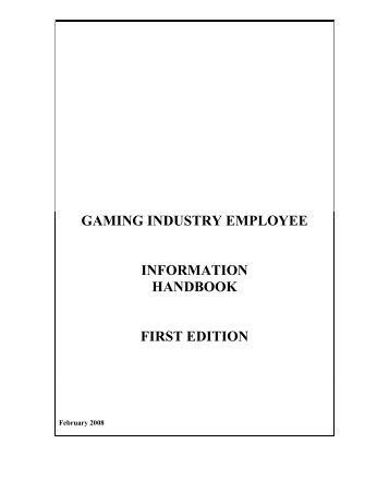 gaming industry employee information handbook first edition