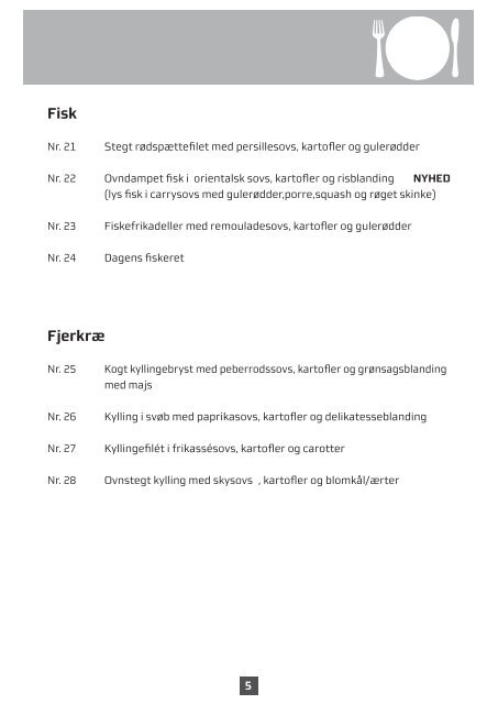 Menu fra Madservice Alborg efterÃ¥r 2012 - Aalborg Kommune