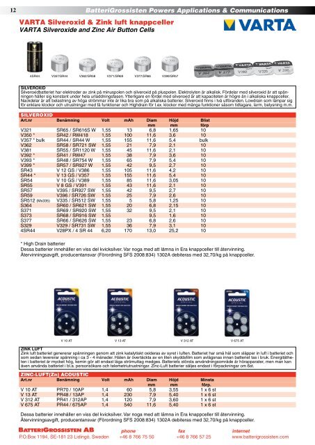 Produktkatalogen Nr. 14-2011 - BatteriGrossisten