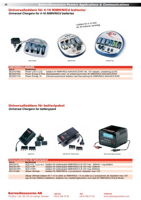 Produktkatalogen Nr. 14-2011 - BatteriGrossisten