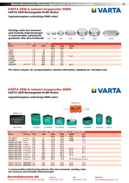 Produktkatalogen Nr. 14-2011 - BatteriGrossisten