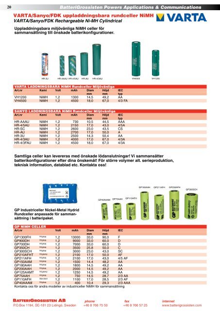 Produktkatalogen Nr. 14-2011 - BatteriGrossisten