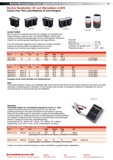 Produktkatalogen Nr. 14-2011 - BatteriGrossisten