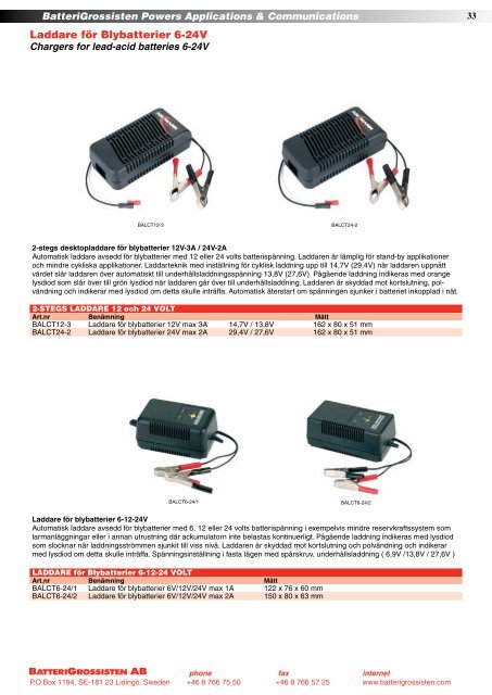 Produktkatalogen Nr. 14-2011 - BatteriGrossisten