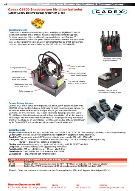 Produktkatalogen Nr. 14-2011 - BatteriGrossisten