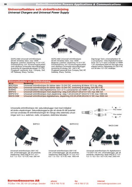 Produktkatalogen Nr. 14-2011 - BatteriGrossisten