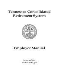 Employer Manual - Tennessee Department of Treasury