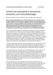 Schnell und unkompliziert: Dynamische Simulation von ... - BKI