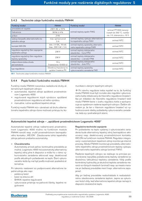 ModulovÃ½ regulaÄnÃ½ systÃ©m Logamatic 4000 RegulÃ¡tory a ... - Buderus