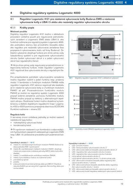 ModulovÃ½ regulaÄnÃ½ systÃ©m Logamatic 4000 RegulÃ¡tory a ... - Buderus