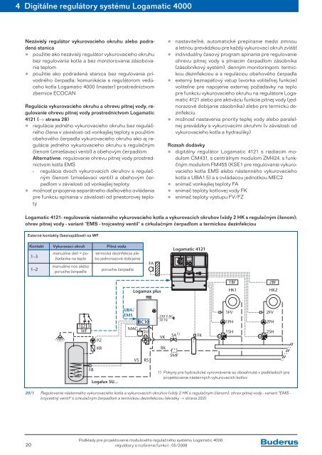 ModulovÃ½ regulaÄnÃ½ systÃ©m Logamatic 4000 RegulÃ¡tory a ... - Buderus