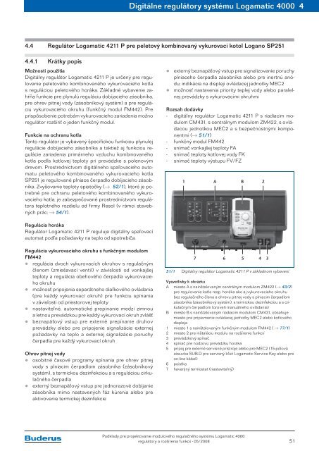 ModulovÃ½ regulaÄnÃ½ systÃ©m Logamatic 4000 RegulÃ¡tory a ... - Buderus