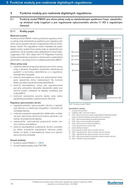 ModulovÃ½ regulaÄnÃ½ systÃ©m Logamatic 4000 RegulÃ¡tory a ... - Buderus